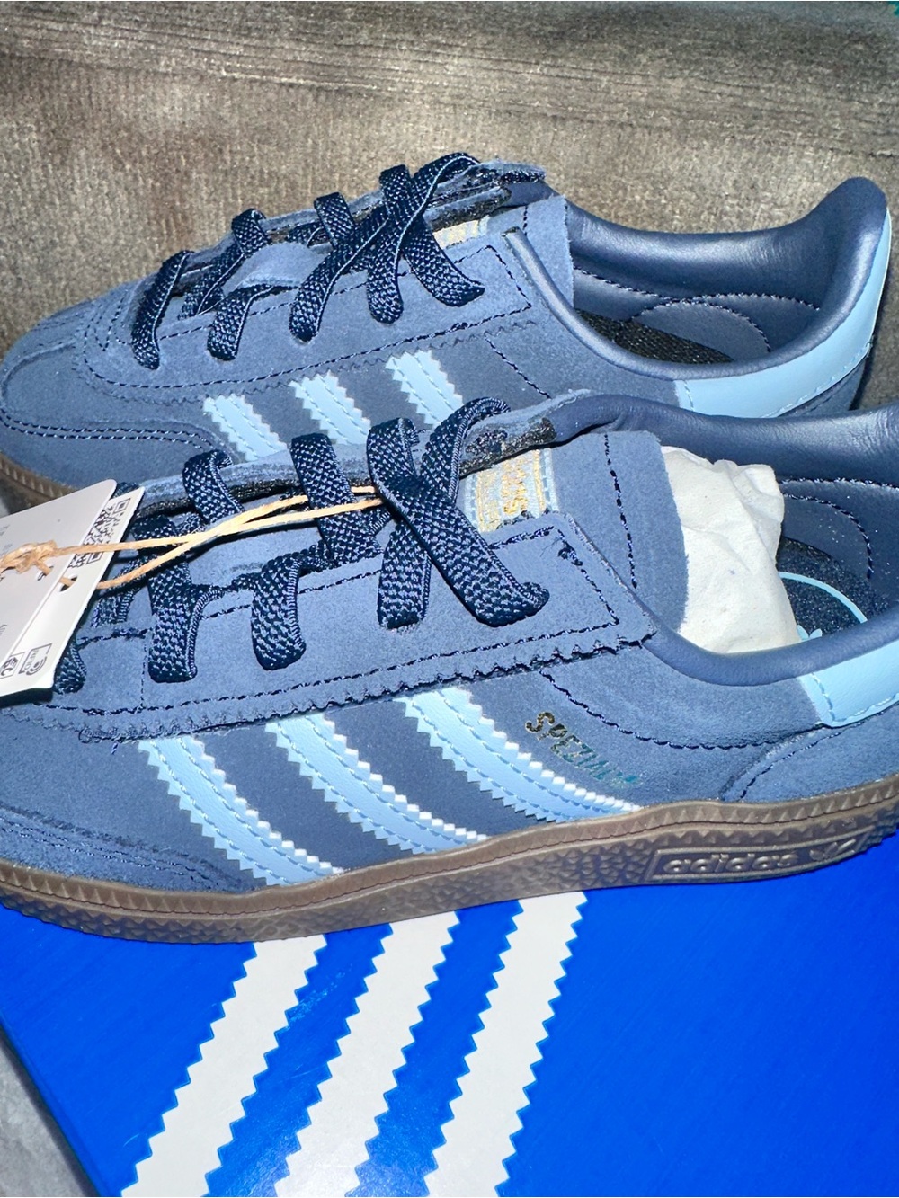 adidas Kids Suede Sneakers in Navy and Light Blue